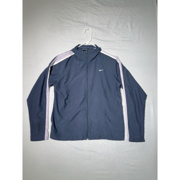 Nike Jackets & Blazers - Vintage Nike Jacket Size M Black White Zip Up Track Warm Up Athletic Y2K